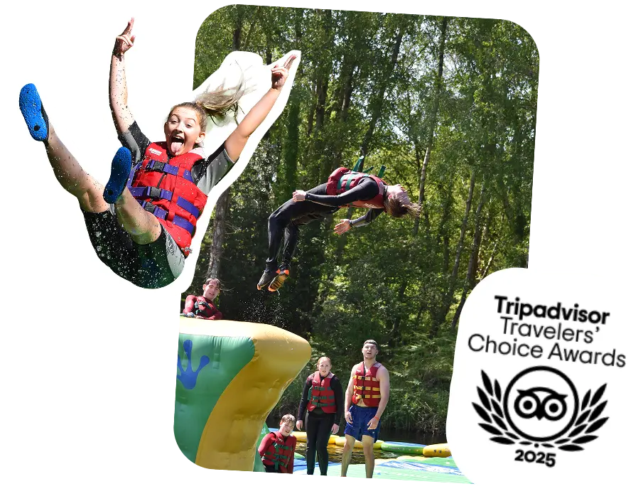 girl flying through the air