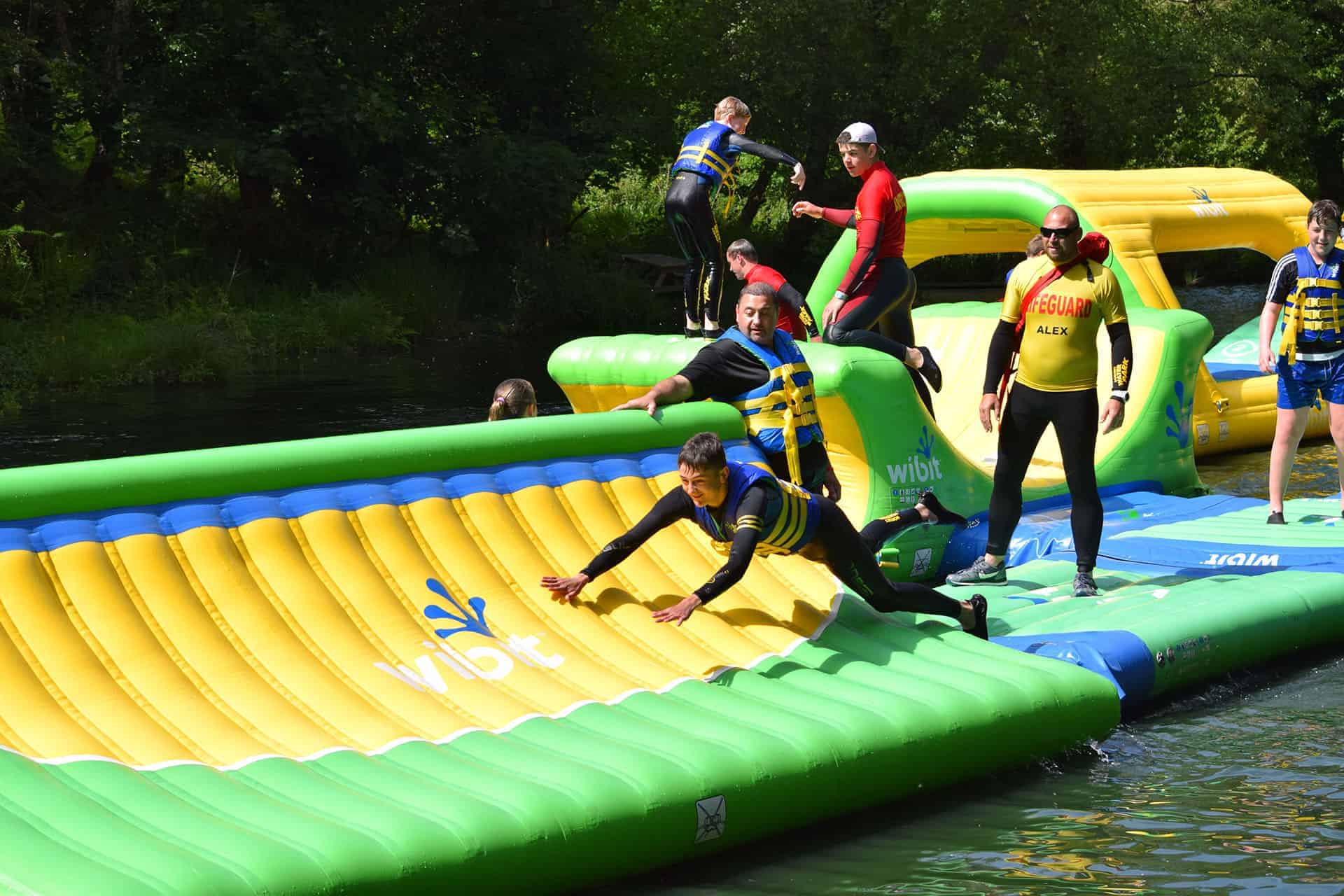 Water Park A Total Wipeout Wibit Course. (Located at Corfe Castle